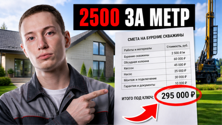 Обложка: В смете 2 500 ₽/м - а "под ключ" вышло 480 тыс. Скважина: тип, паспорт и ловушки
