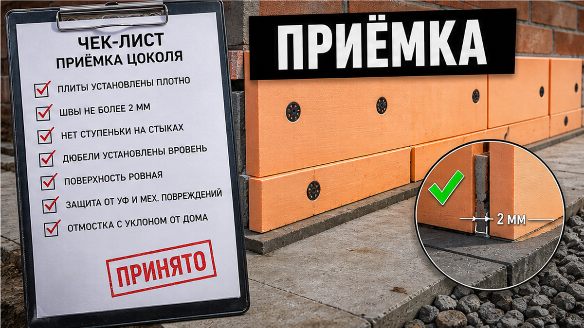 Чек-лист приёмки цоколя